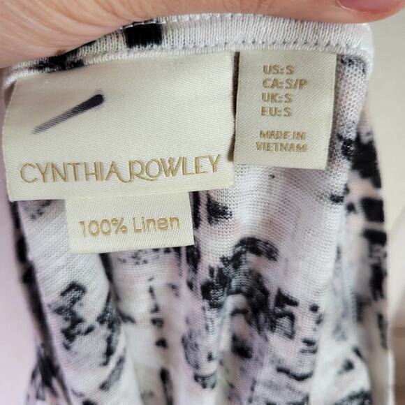 Cynthia Rowley Sleeveless Linen Tank Top Small - Picture 3 of 4